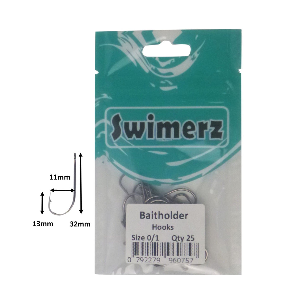 Swimerz 0/1 Baitholder Hook, Qty 25-2