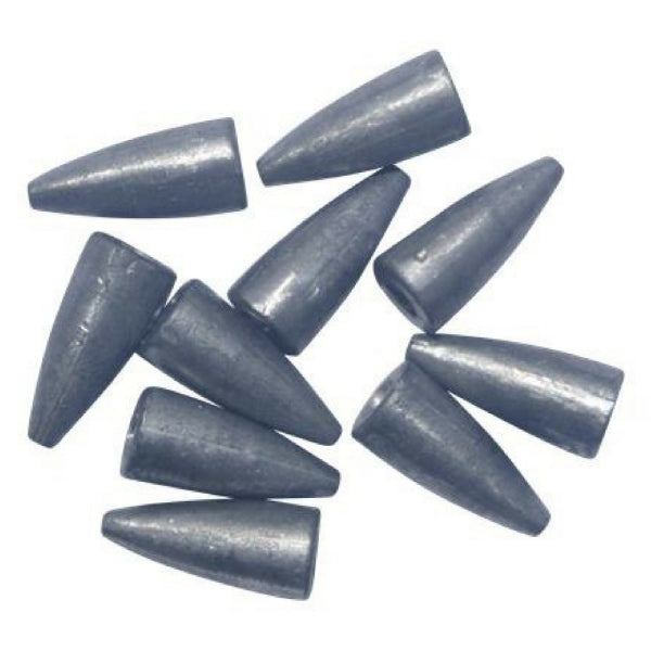 Swimerz 1/2 oz Lead Bullet Sinker - Qty 10 Pack-0