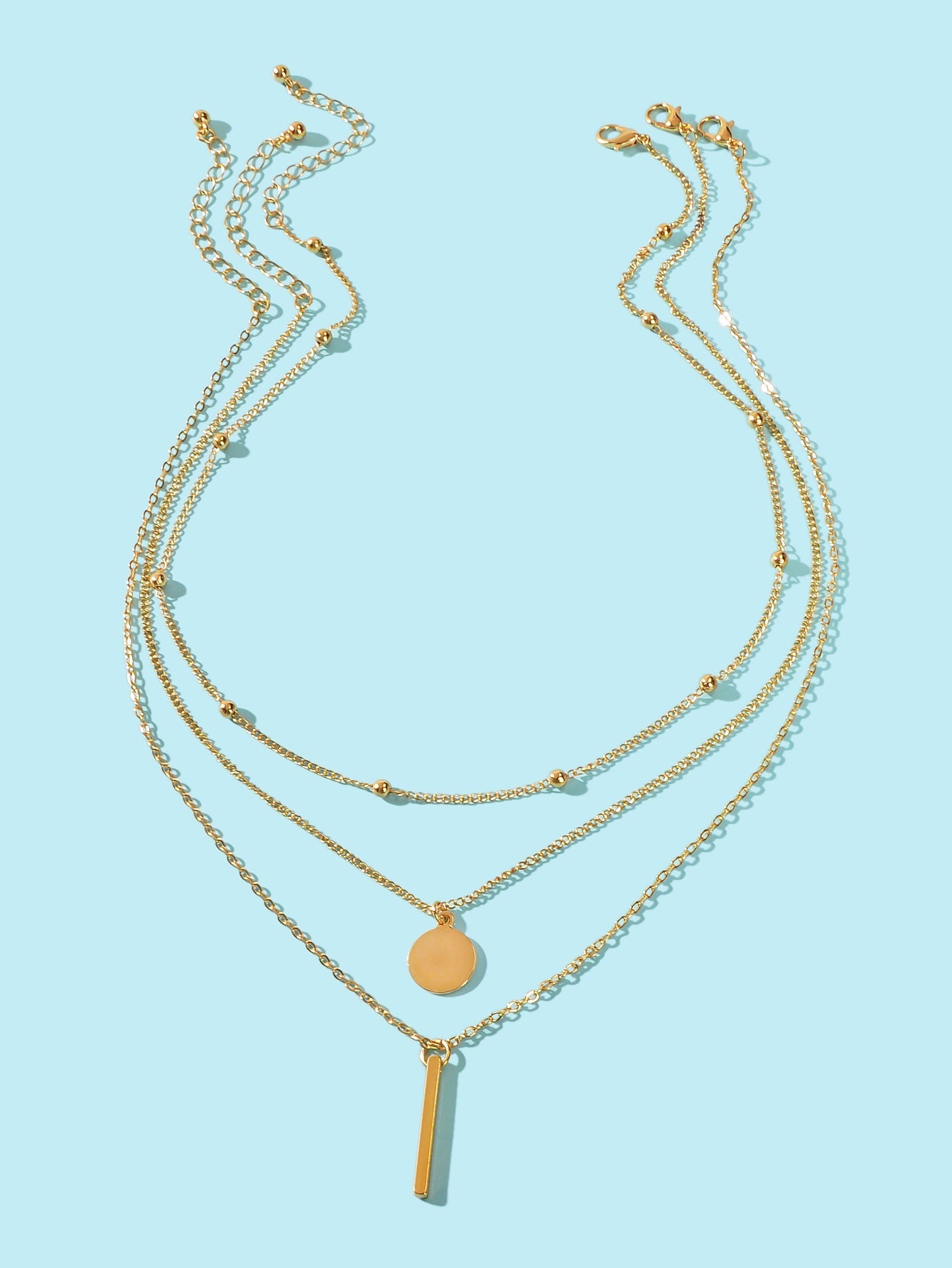 Stunning Multi-Layered Chain Link Necklace Trendy Statement Jewellery for Women-1