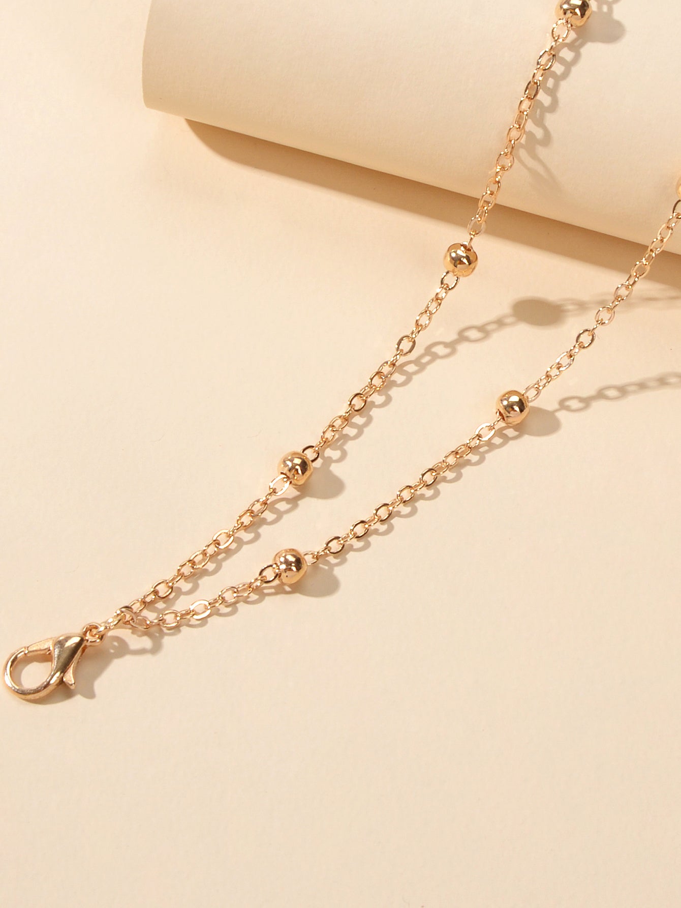 Summer Accessories Gold Silver Doublelayer Chain Anklet Holiday Beach Jewellery-4