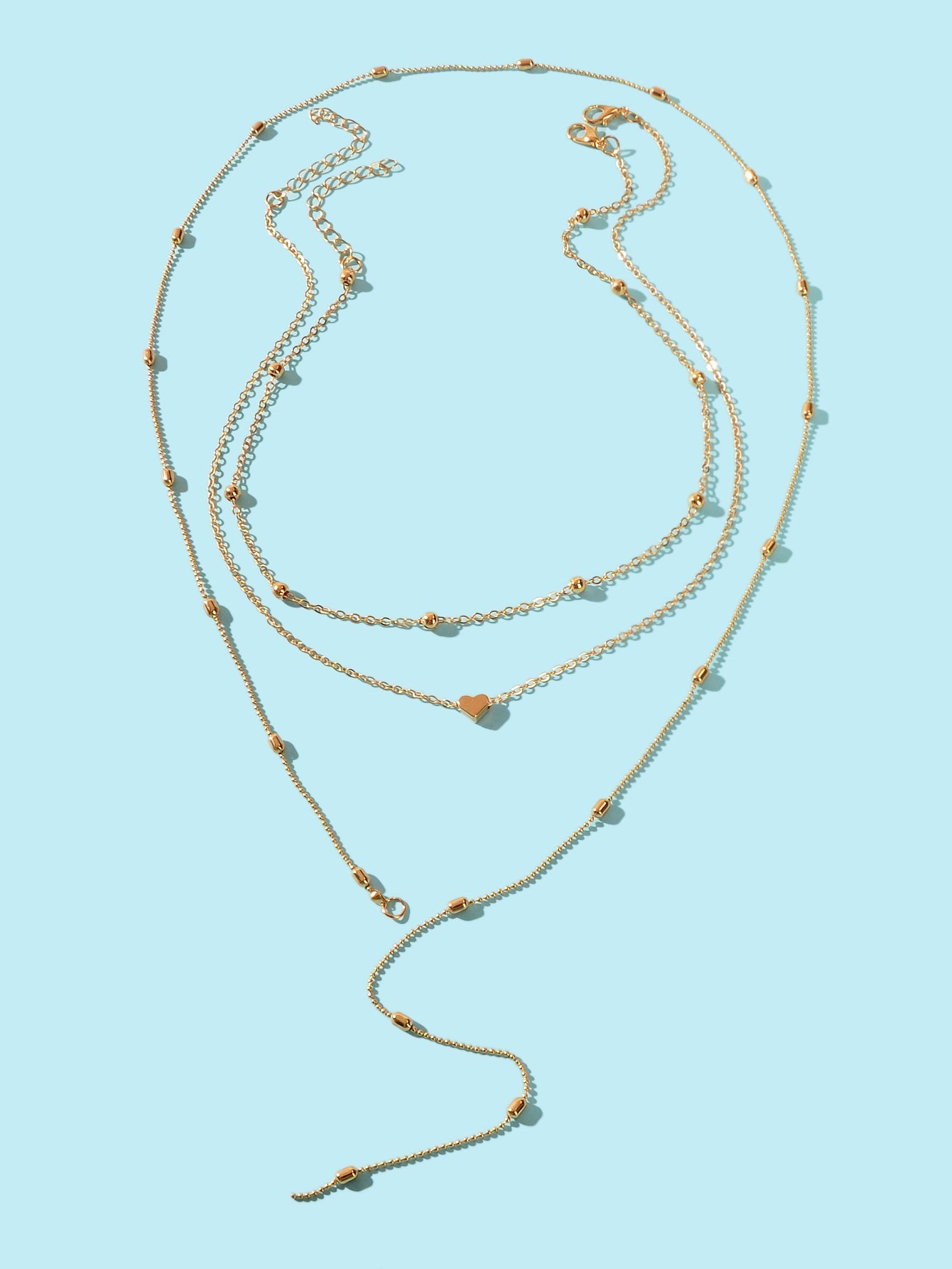 Stunning Multi-Layered Chain Link Necklace Trendy Statement Jewellery for Women-2