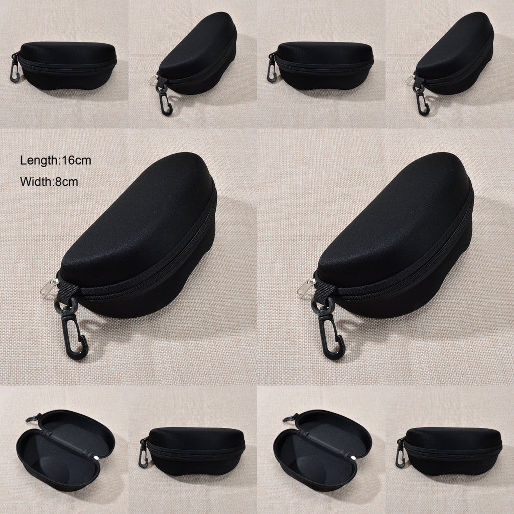 10 pcs Portable Hard Shell Sunglasses Case set Zipper Eyewear Eyeglasses Case with Hook for Women Men Travel Sports-2