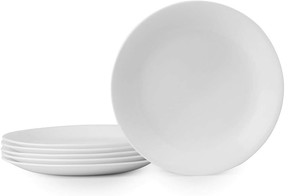 Corelle Winter Frost White, Lunch Plate Set, 6 Piece, 21.6cm
