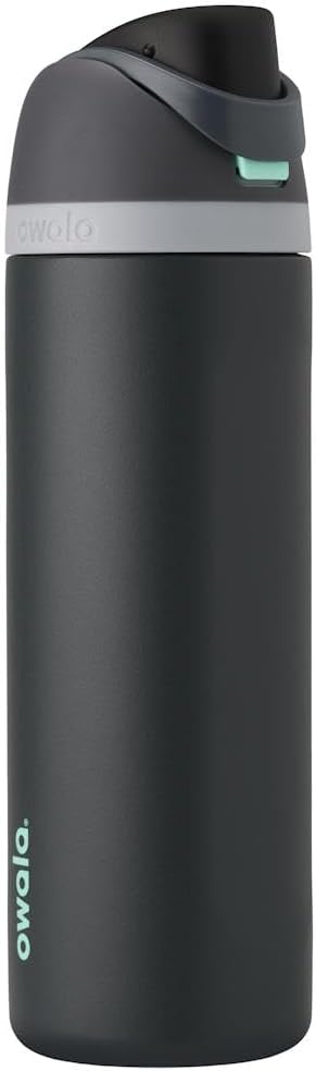 Owala FreeSip Insulated Stainless Steel Water Bottle with Straw, BPA-Free Sports Water Bottle, Great for Travel, 32 Oz, Shy Marshmallow