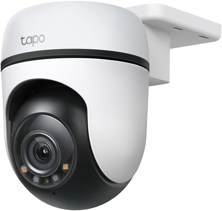 Tapo TP-Link Outdoor Security Wi-Fi Camera, Wireless, 2K, Full-Colour Night Vision, 24/7, 360°, Free AI Tracking, Smart Motion Detection, IP65, Sound & Light Alarm, microSD Card Slot (Tapo C510W)