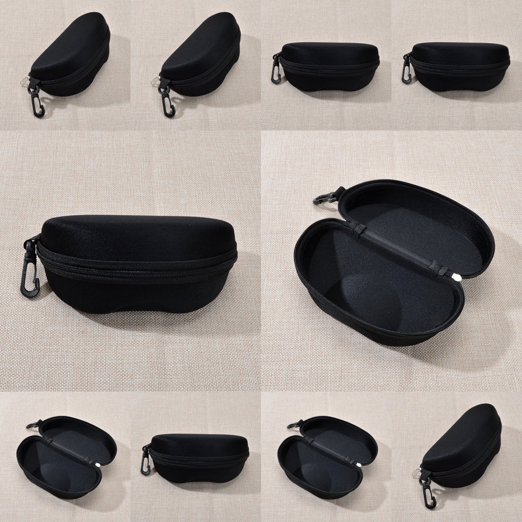 10 pcs Portable Hard Shell Sunglasses Case set Zipper Eyewear Eyeglasses Case with Hook for Women Men Travel Sports-3