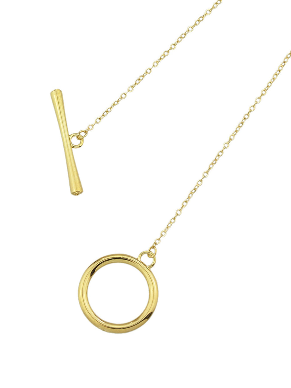 Minimalist Gold Silver Chain Bar Circle 90s Choker Necklace Collar Accessories-2