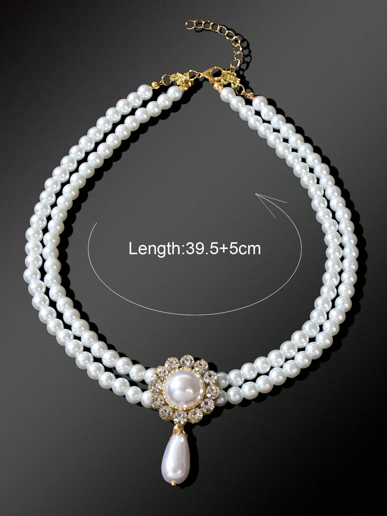 Elegant Double-Layered White Pearl Necklace Classic Jewelry-3