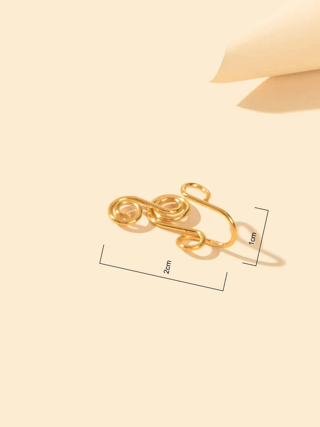 Feelontop Geometric Circle Fake Nose Ring Lip Nose Body Piercing Stud Jewellery-2