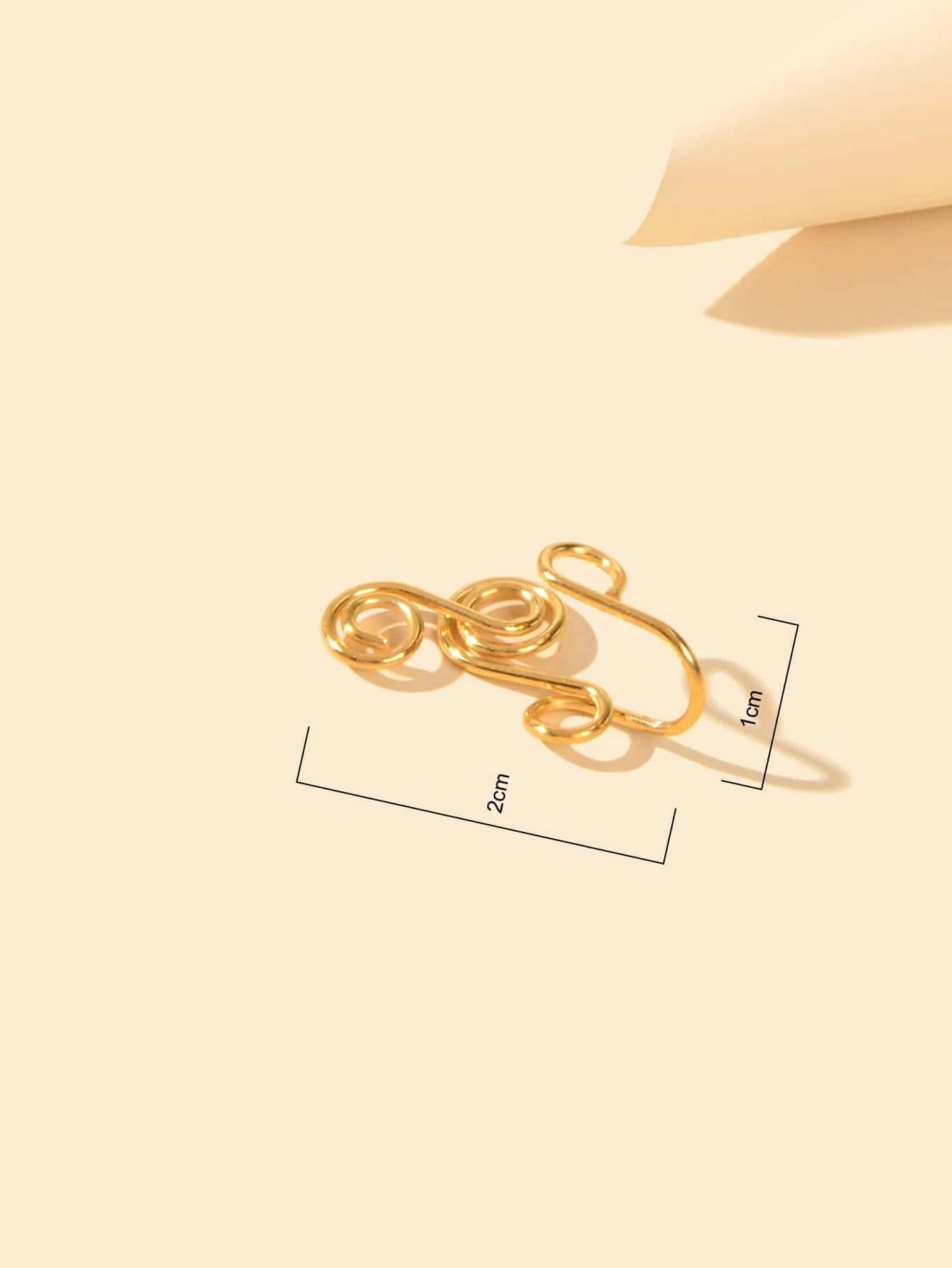 Feelontop Geometric Circle Fake Nose Ring Lip Nose Body Piercing Stud Jewellery-2