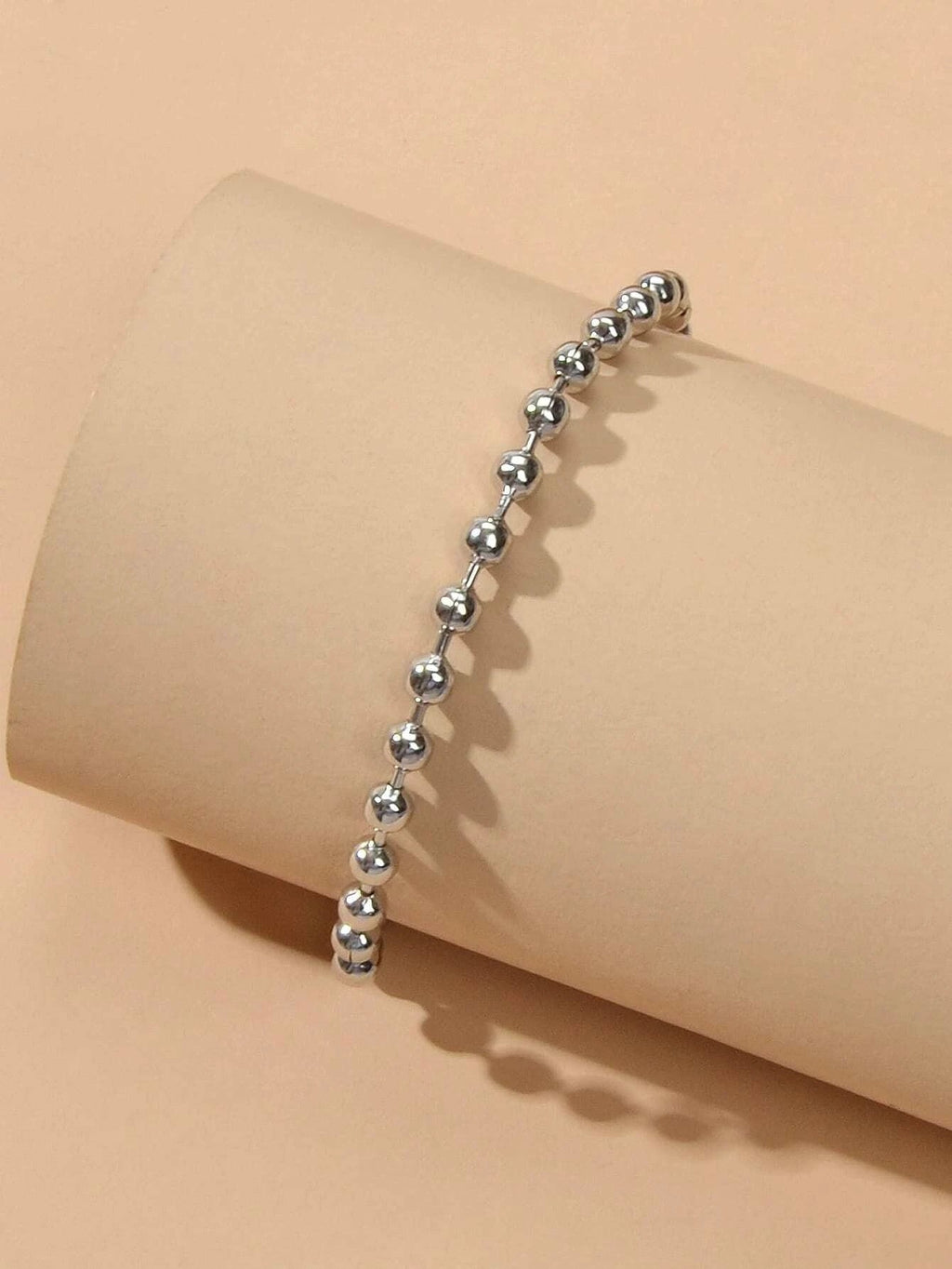 1pc Gold Silver Ball Chain Minimalist Boho Chic Anklet Bracelet Teen Summer Gift-2