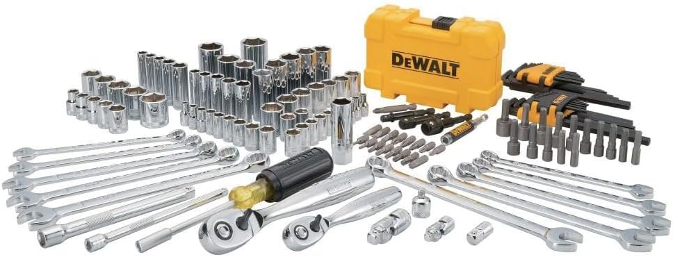 DEWALT Mechanics Tools Kit and Socket Set, 1/4" & 3/8" Drive, SAE, 108-Piece (DWMT73801)