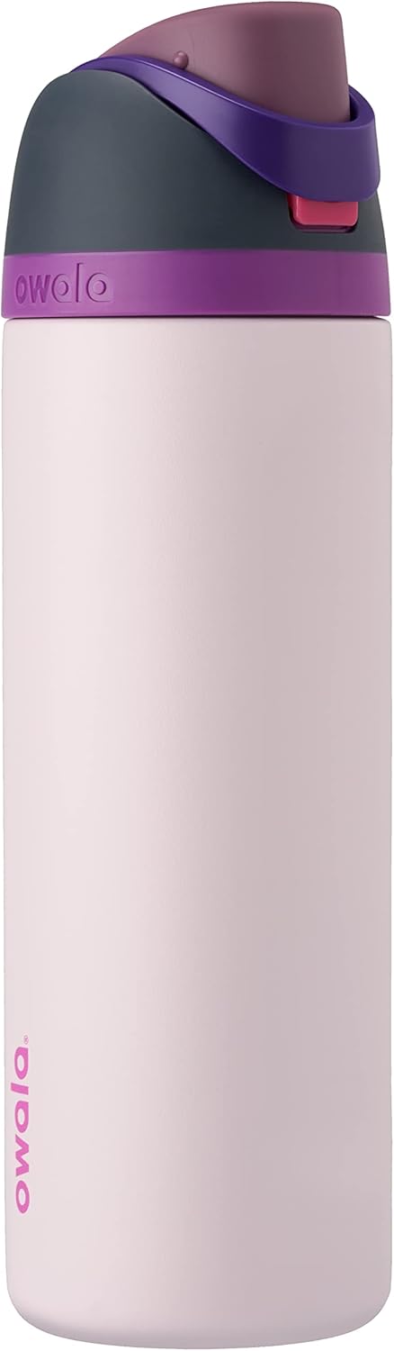 Owala FreeSip Insulated Stainless Steel Water Bottle with Straw, BPA-Free Sports Water Bottle, Great for Travel, 32 Oz, Shy Marshmallow