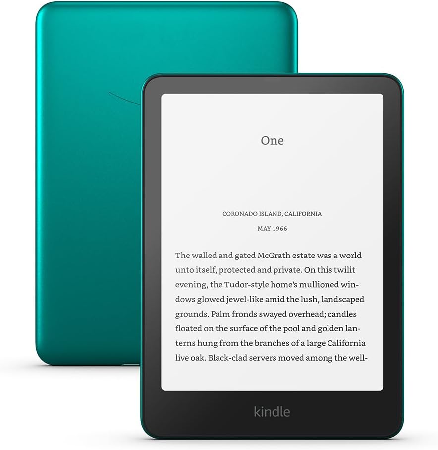 Amazon Kindle Paperwhite Signature Edition Metallic Jade (Amazon Exclusive) – Our fastest Kindle with an auto-adjusting front light, wireless charging, and weeks of battery life (32 GB)