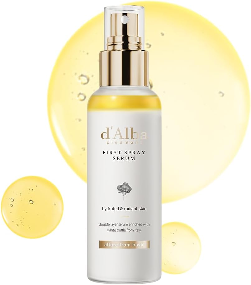 d'Alba Italian White Truffle First Spray Serum, Vegan Skin Care, Hydrating Face Moisturizer, Glow Serum for Radiant Skin, Non Comedogenic, All In One Mist, Korean skincare (100ml)
