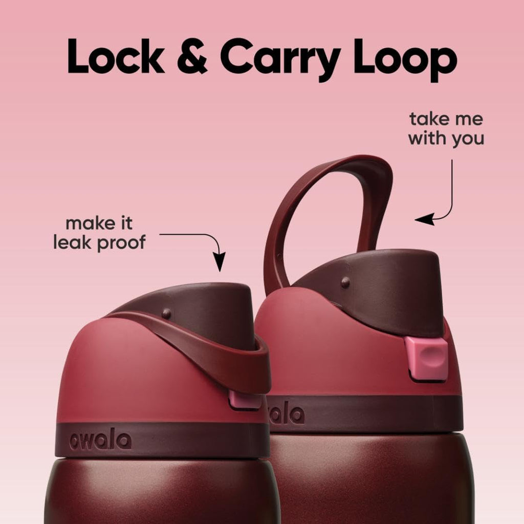 Owala FreeSip Insulated Stainless Steel Water Bottle with Straw, BPA-Free Sports Water Bottle, Great for Travel, 32 Oz, Shy Marshmallow