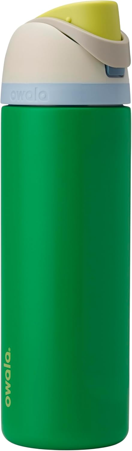 Owala FreeSip Insulated Stainless Steel Water Bottle with Straw, BPA-Free Sports Water Bottle, Great for Travel, 32 Oz, Shy Marshmallow