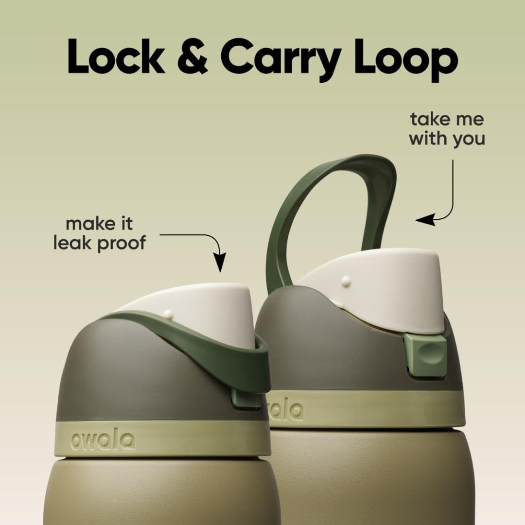 Owala FreeSip Insulated Stainless Steel Water Bottle with Straw, BPA-Free Sports Water Bottle, Great for Travel, 32 Oz, Shy Marshmallow