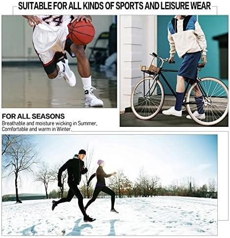 CLOSEMATE Mens Athletic Cushioned Crew Socks 6 Pairs Cotton Breathable for Work Training Sports