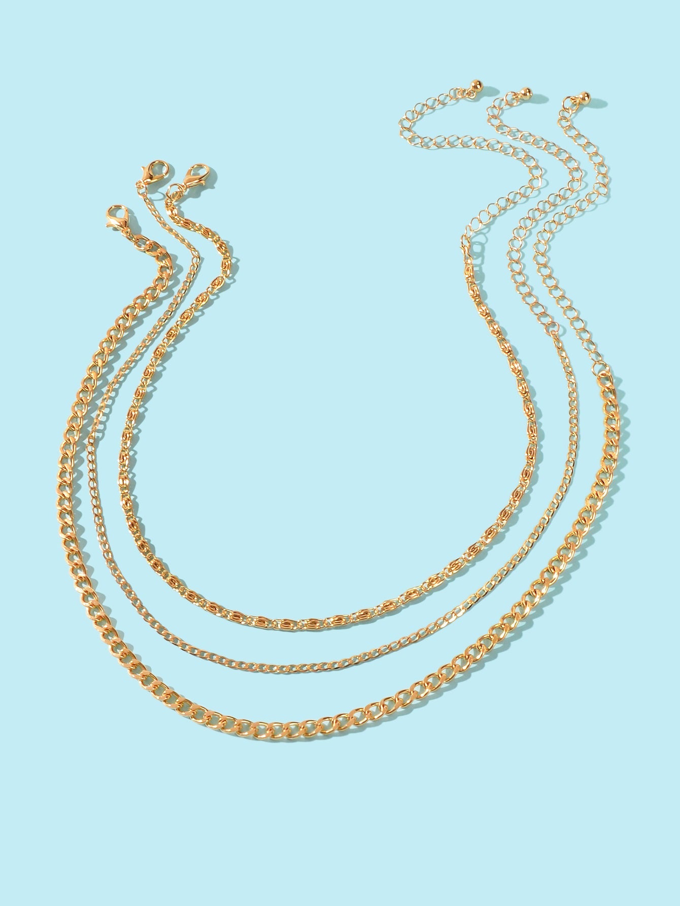 Stunning Multi-Layered Chain Link Necklace Trendy Statement Jewellery for Women-4