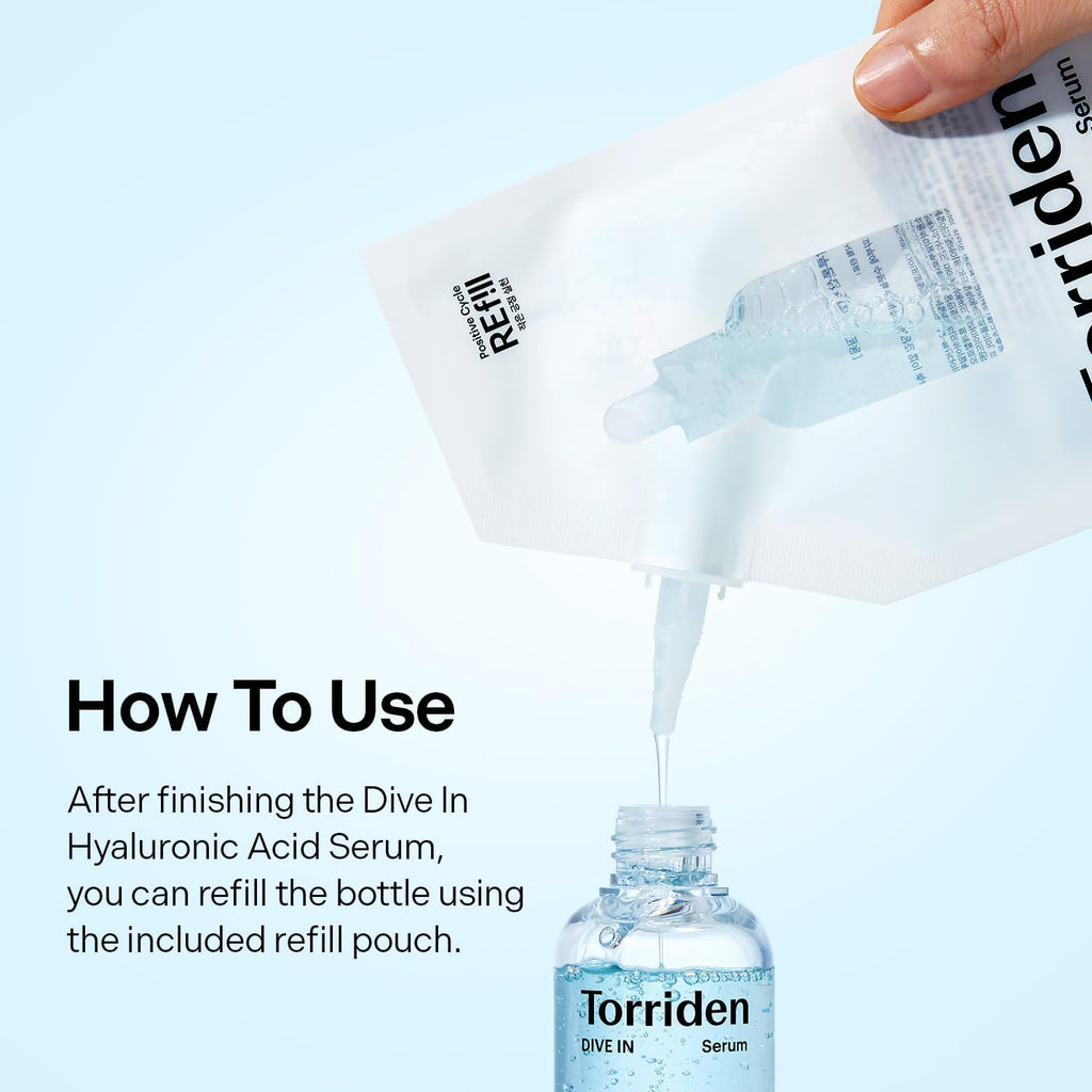 Torriden DIVE IN Hyaluronic Acid Serum 50ml (1.69 fl.oz.) | Deep Hydration to Get Glow Skin | Hyaluronic Acid, Panthenol, Allantoin | Korean Facial Serum