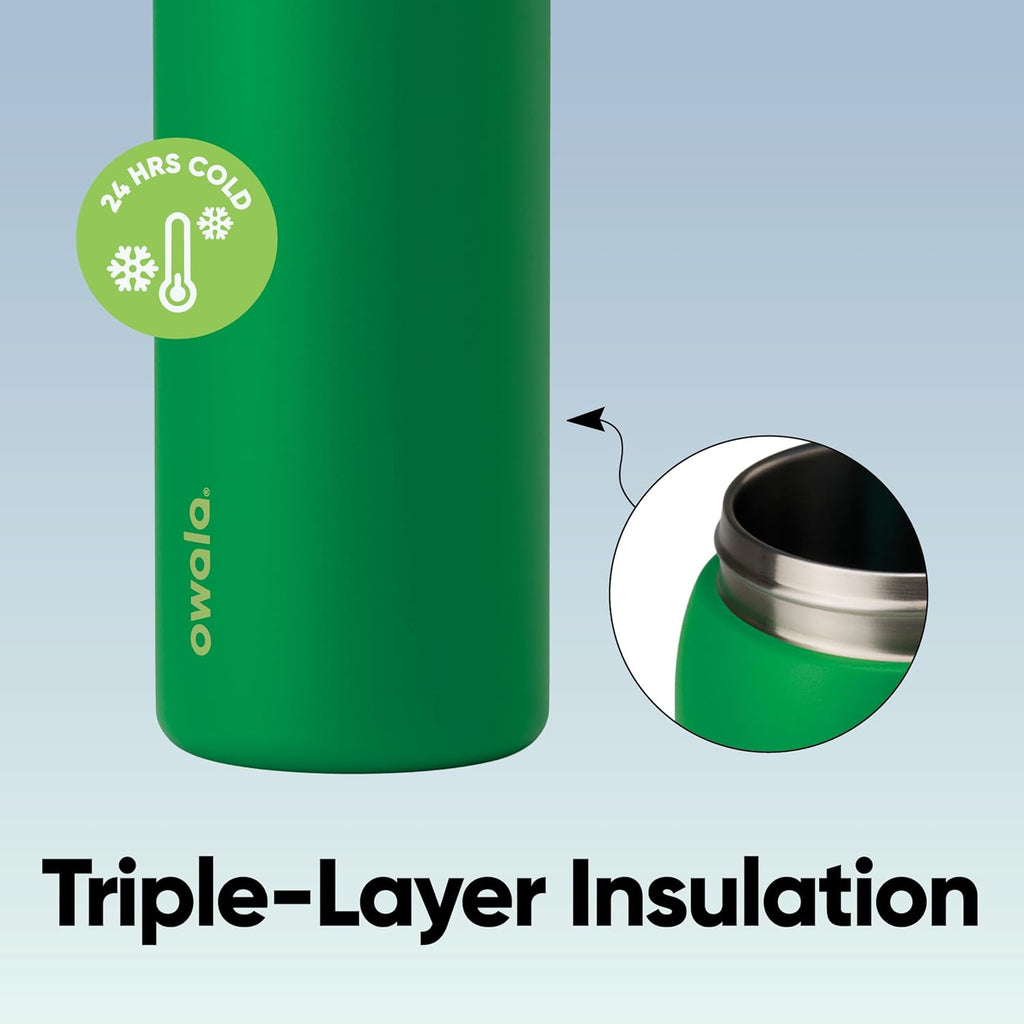 Owala FreeSip Insulated Stainless Steel Water Bottle with Straw, BPA-Free Sports Water Bottle, Great for Travel, 32 Oz, Shy Marshmallow