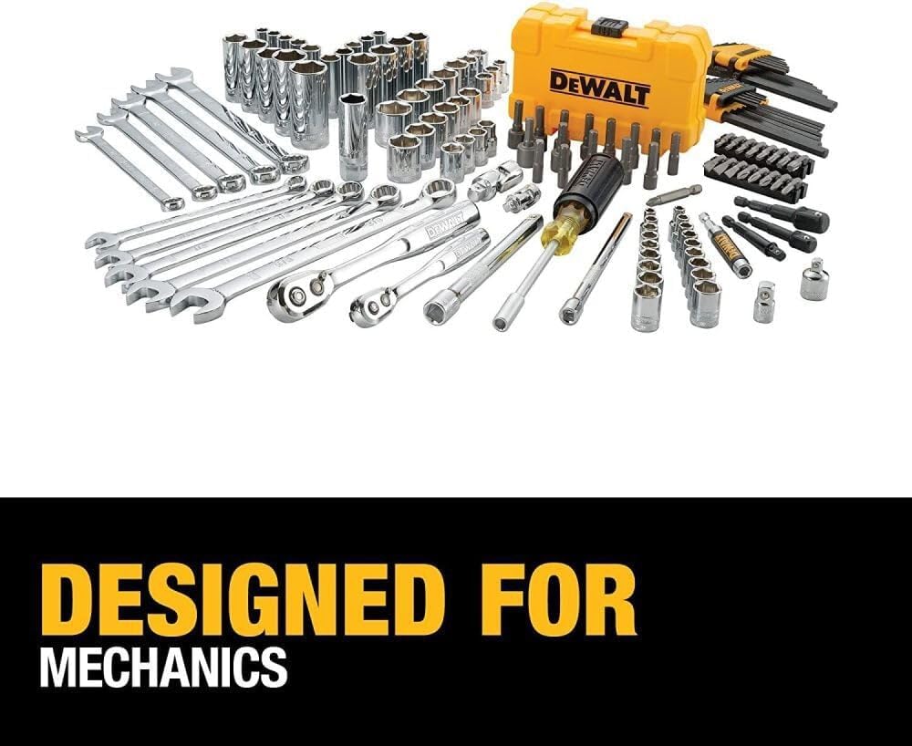 DEWALT Mechanics Tools Kit and Socket Set, 1/4" & 3/8" Drive, SAE, 108-Piece (DWMT73801)