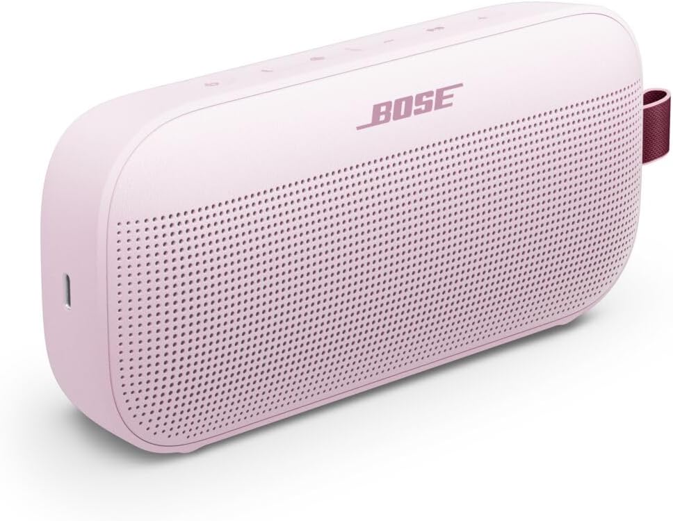 Bose SoundLink Flex Portable Bluetooth Speaker (2nd Gen), Small Portable Wireless Outdoor Speaker with Hi-Fi Audio, Up to 12 Hours Battery Life, Waterproof and Dustproof, Petal Pink - Limited Edtion