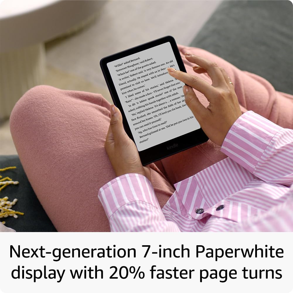 Amazon Kindle Paperwhite Signature Edition Metallic Jade (Amazon Exclusive) – Our fastest Kindle with an auto-adjusting front light, wireless charging, and weeks of battery life (32 GB)