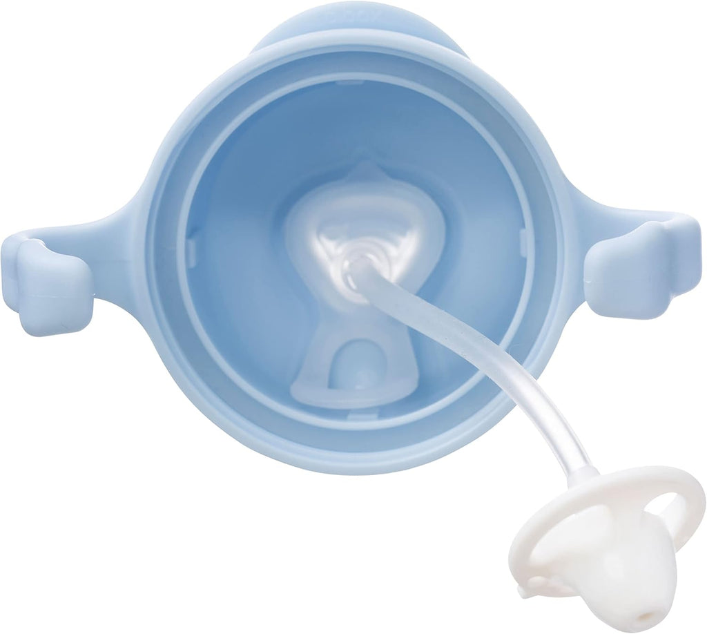 b.box Sippy Cup with Weighted Straw for 6 Month Plus Babies to Toddlers, Grape/Boysenberry, 240 ml Capacity (Pack of 2)
