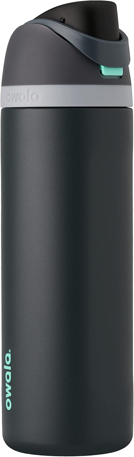 Owala FreeSip Insulated Stainless Steel Water Bottle with Straw, BPA-Free Sports Water Bottle, Great for Travel, 32 Oz, Shy Marshmallow