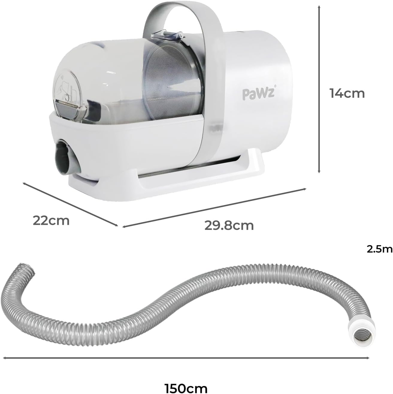 PaWz Pet Grooming Kit 3 Vacuum Levels, 7 IN 1 Electric Cordless Dog Cat Grooming Set with Paw Hair Trimmer,Cleaning Brush for Shedding,Wireless Dryer Remover Clipper,1.5L Cup, Low Nosie Pet Supplies