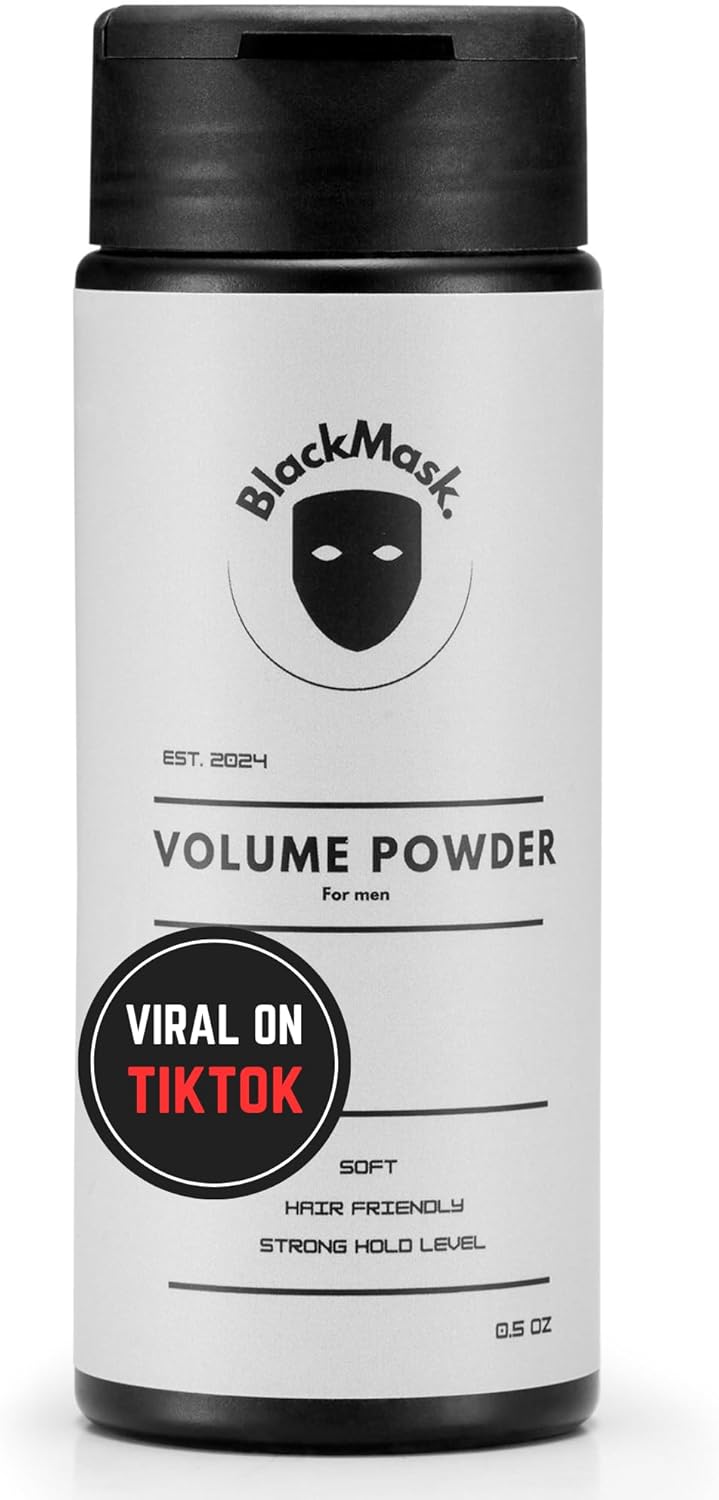 BlackMask Texture Powder for Men, Easy to Apply - Instantly Adds Texture & Volume, All-Natural Ingredients, Strong Hold, Hair Powder for Men