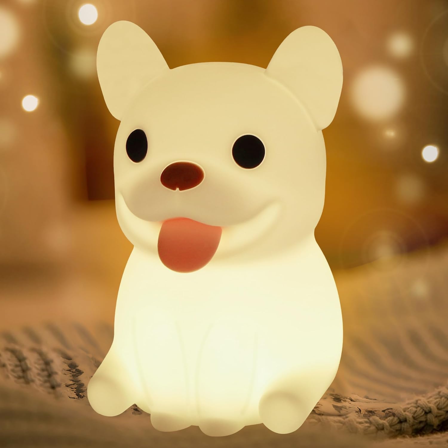 FULLOSUN Capybara Night Light, Cute Animal Soft Silicone LED Touch Lamp with Dimmable and Timer, Portable Rechargeable Toddler Bedroom Bedside Table Decor, Birthday Xmas Gifts for Kid Baby Boy Girl