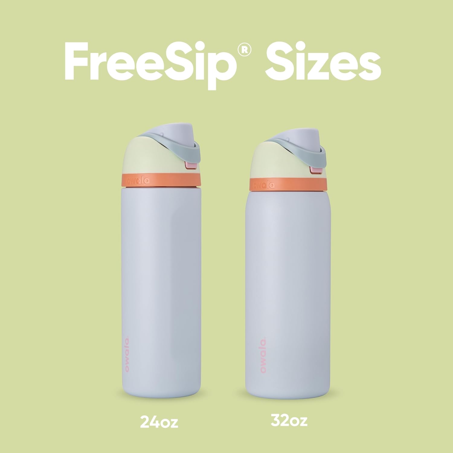 Owala FreeSip Insulated Stainless Steel Water Bottle with Straw, BPA-Free Sports Water Bottle, Great for Travel, 32 Oz, Shy Marshmallow