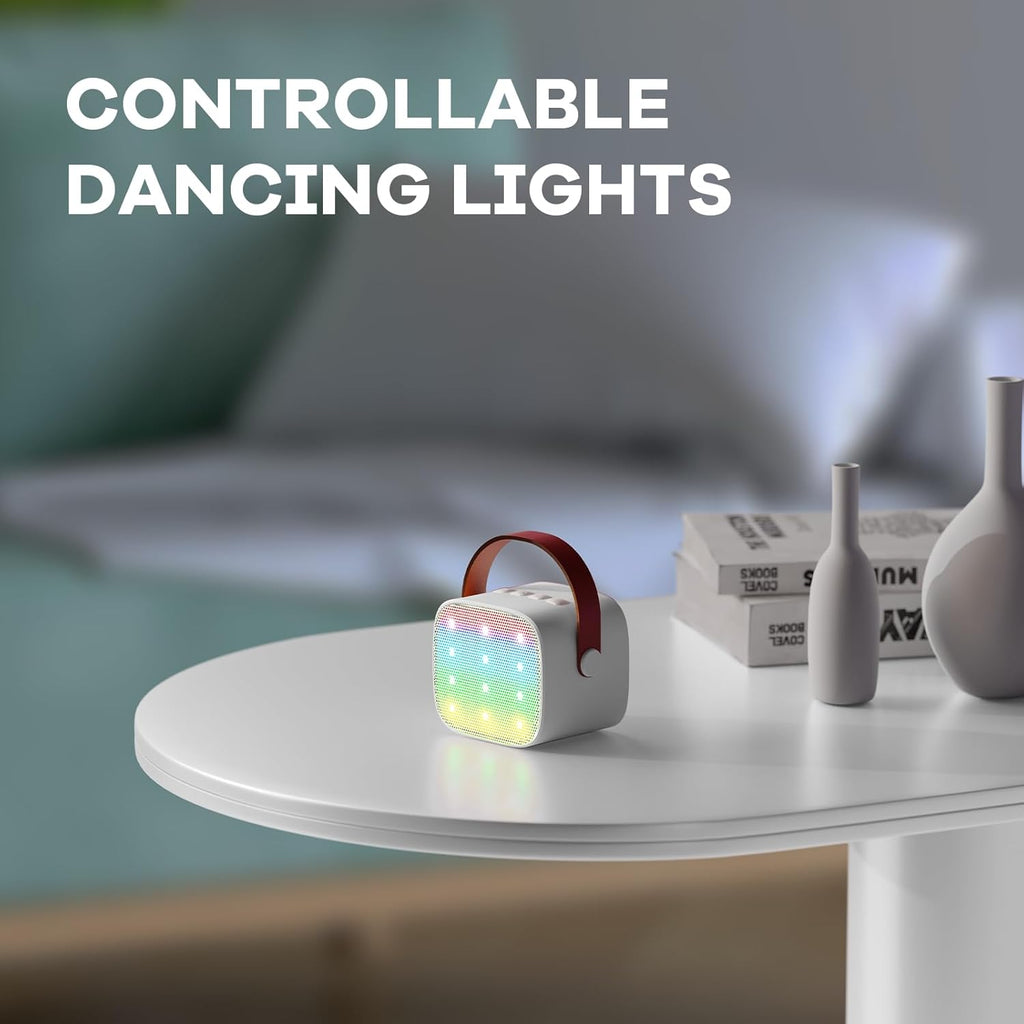 YLL Mini Karaoke Machine for Kids Adults, Portable Bluetooth Speaker with 2 Wireless Microphones,Toys Birthday Gifts for Girls Ages 4, 5, 6, 7, 8, 9, 10, 11, 12+ Years Old Toddler Teens (Pink)