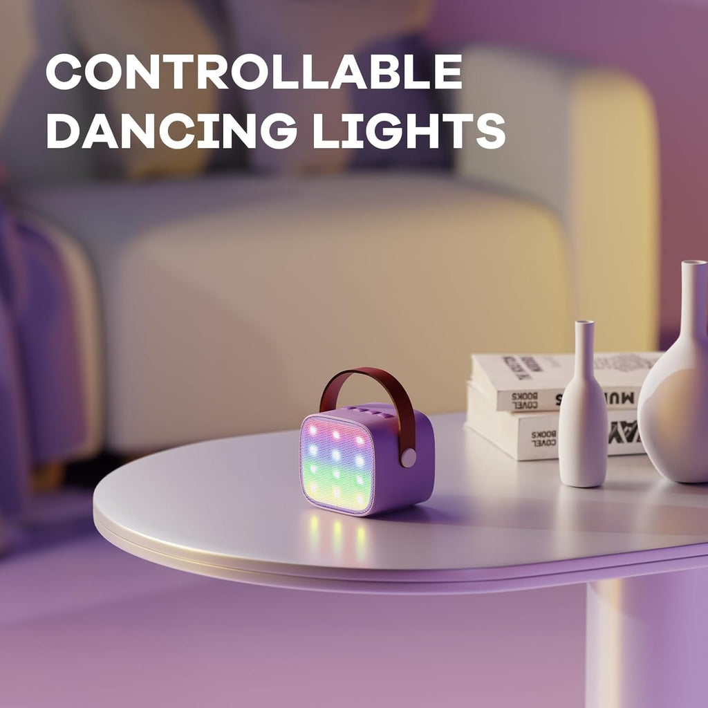 YLL Mini Karaoke Machine for Kids Adults, Portable Bluetooth Speaker with 2 Wireless Microphones,Toys Birthday Gifts for Girls Ages 4, 5, 6, 7, 8, 9, 10, 11, 12+ Years Old Toddler Teens (Pink)