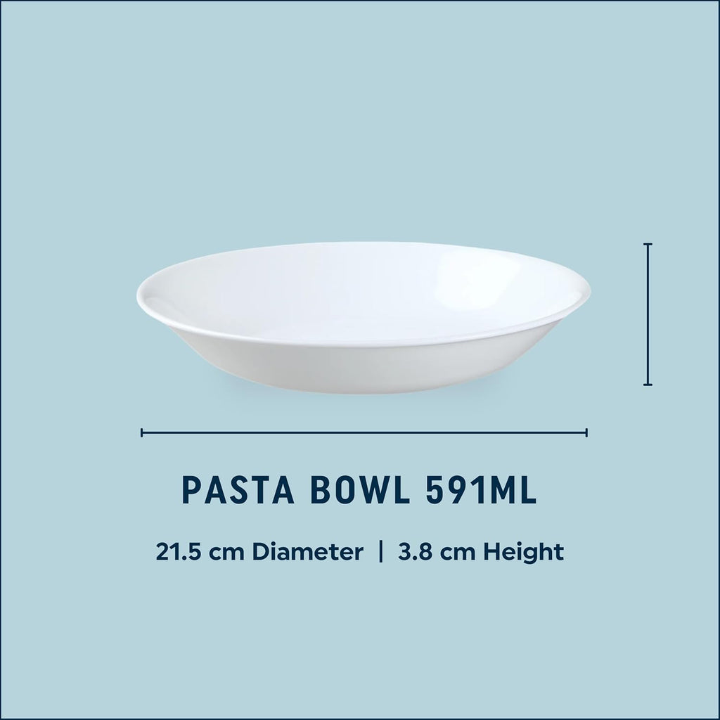 Corelle Winter Frost White, Lunch Plate Set, 6 Piece, 21.6cm