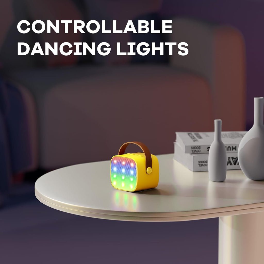 YLL Mini Karaoke Machine for Kids Adults, Portable Bluetooth Speaker with 2 Wireless Microphones,Toys Birthday Gifts for Girls Ages 4, 5, 6, 7, 8, 9, 10, 11, 12+ Years Old Toddler Teens (Pink)