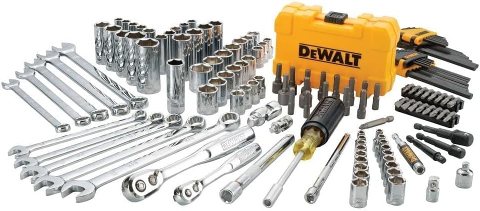 DEWALT Mechanics Tools Kit and Socket Set, 1/4" & 3/8" Drive, SAE, 108-Piece (DWMT73801)