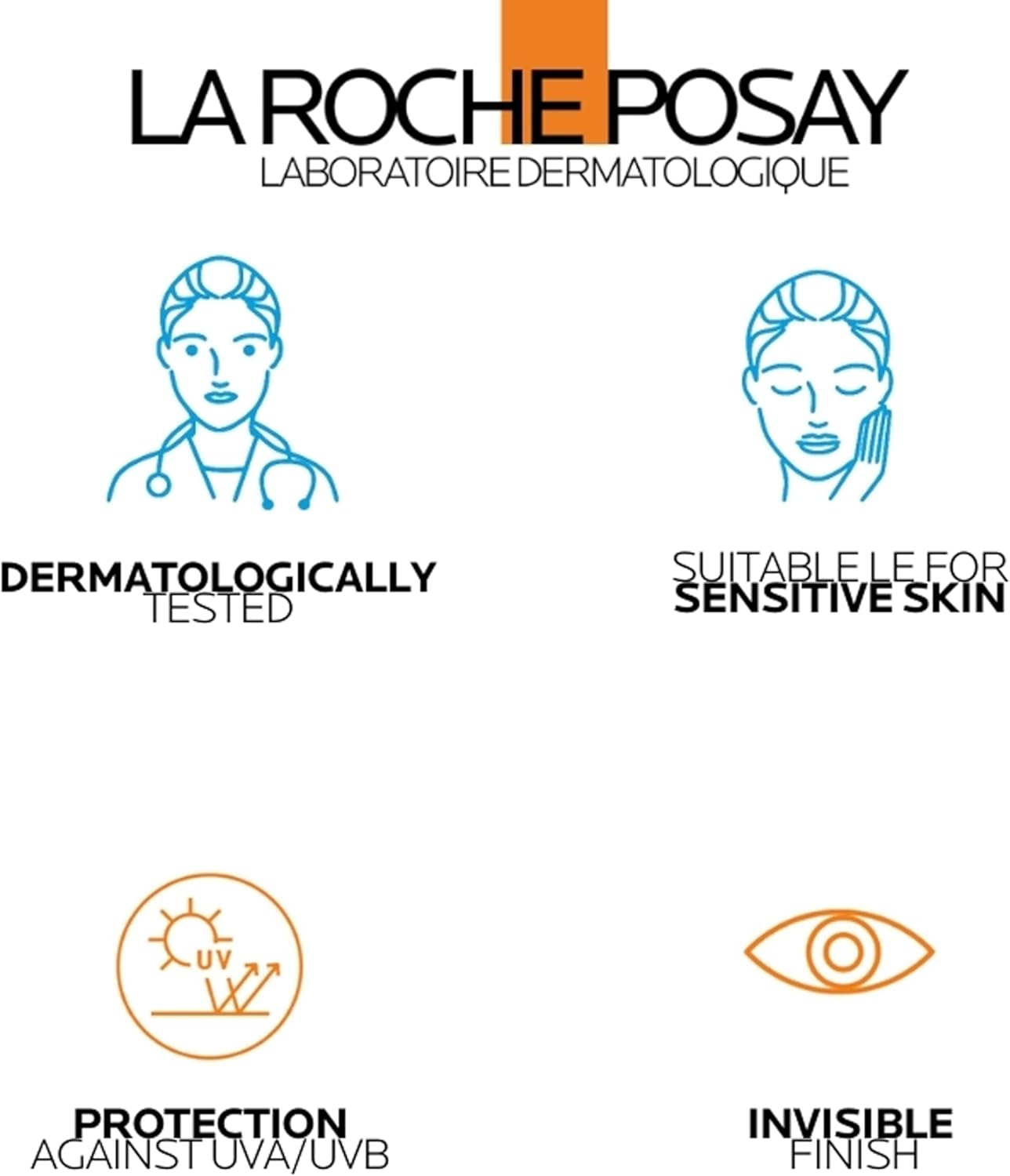 La Roche-Posay Sunscreen Lotion, Ultra-Light Fluid, Water Resistant, Invisible Fluid With SPF 50+, Non-Perfumed, Anthelios XL, 50ml