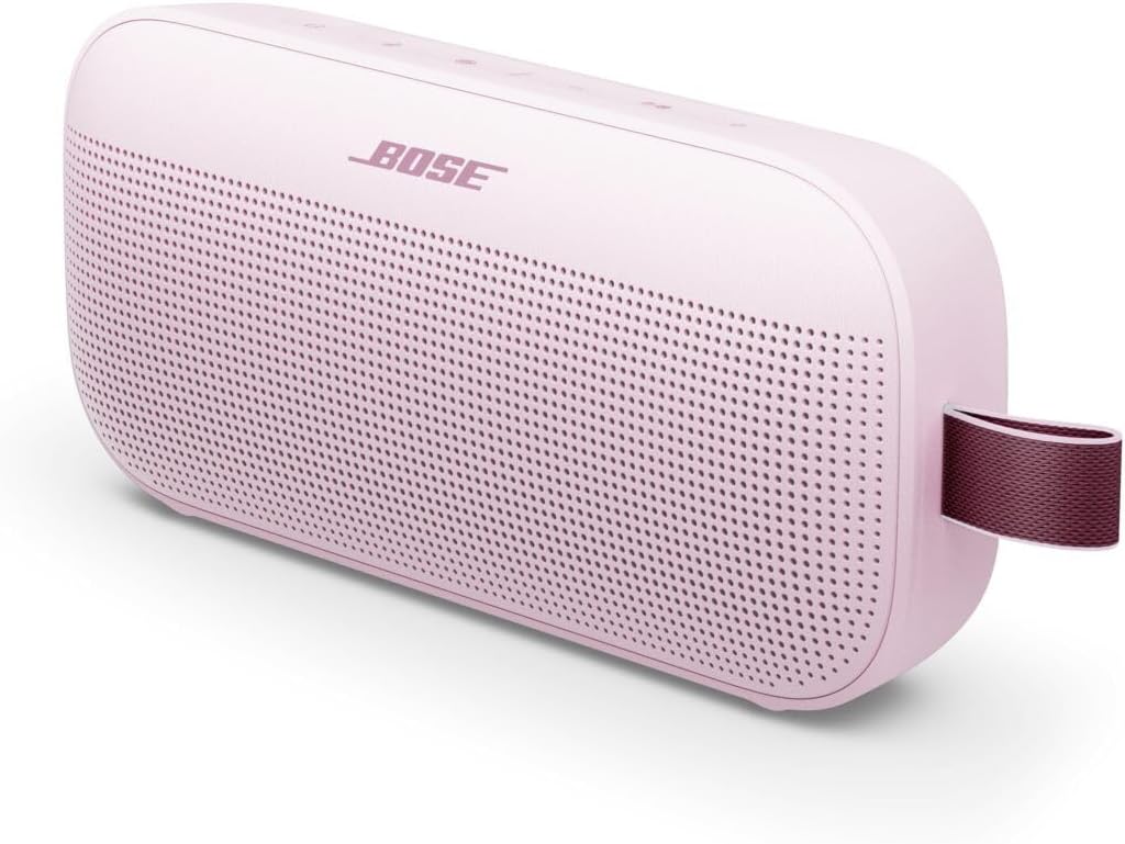 Bose SoundLink Flex Portable Bluetooth Speaker (2nd Gen), Small Portable Wireless Outdoor Speaker with Hi-Fi Audio, Up to 12 Hours Battery Life, Waterproof and Dustproof, Petal Pink - Limited Edtion