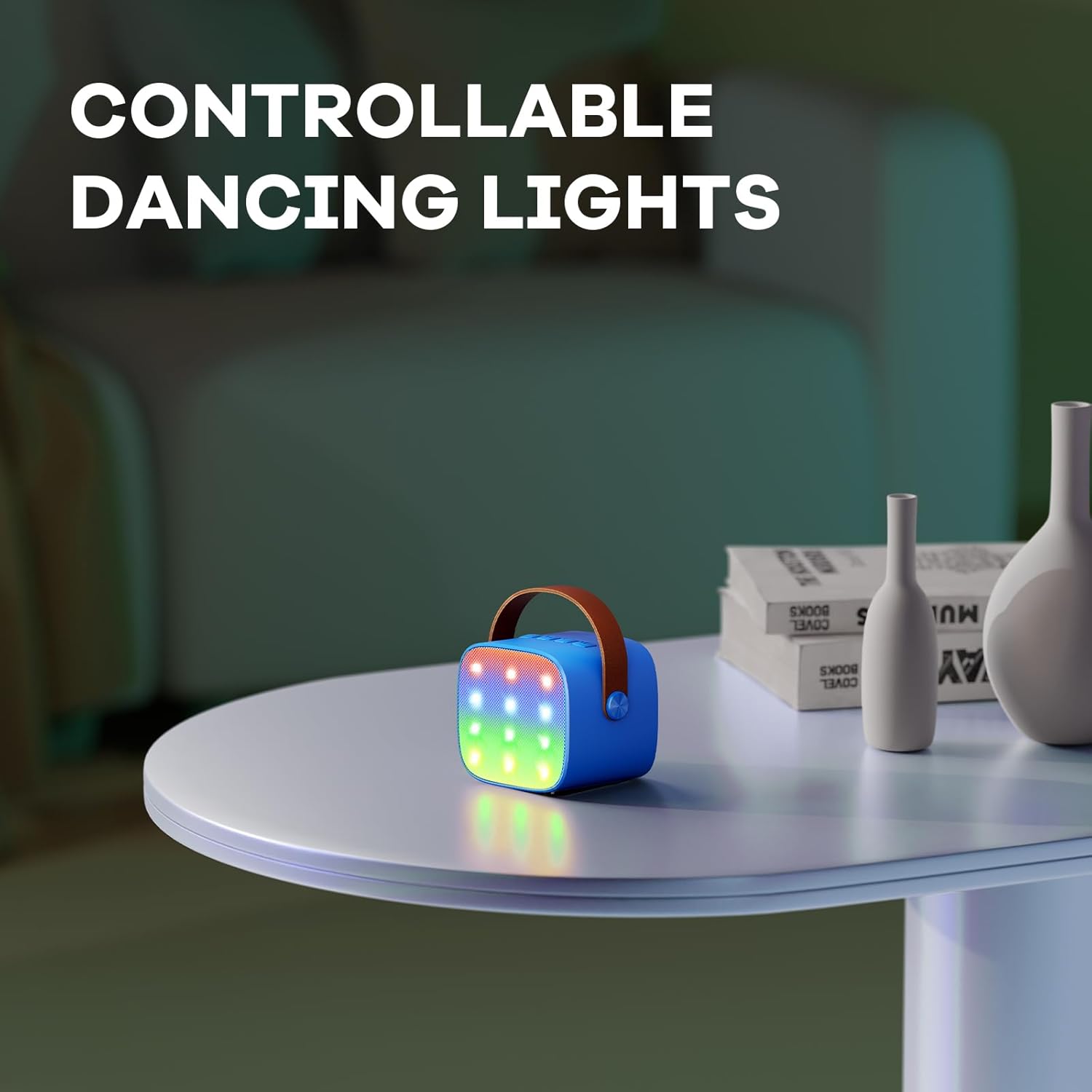 YLL Mini Karaoke Machine for Kids Adults, Portable Bluetooth Speaker with 2 Wireless Microphones,Toys Birthday Gifts for Girls Ages 4, 5, 6, 7, 8, 9, 10, 11, 12+ Years Old Toddler Teens (Pink)