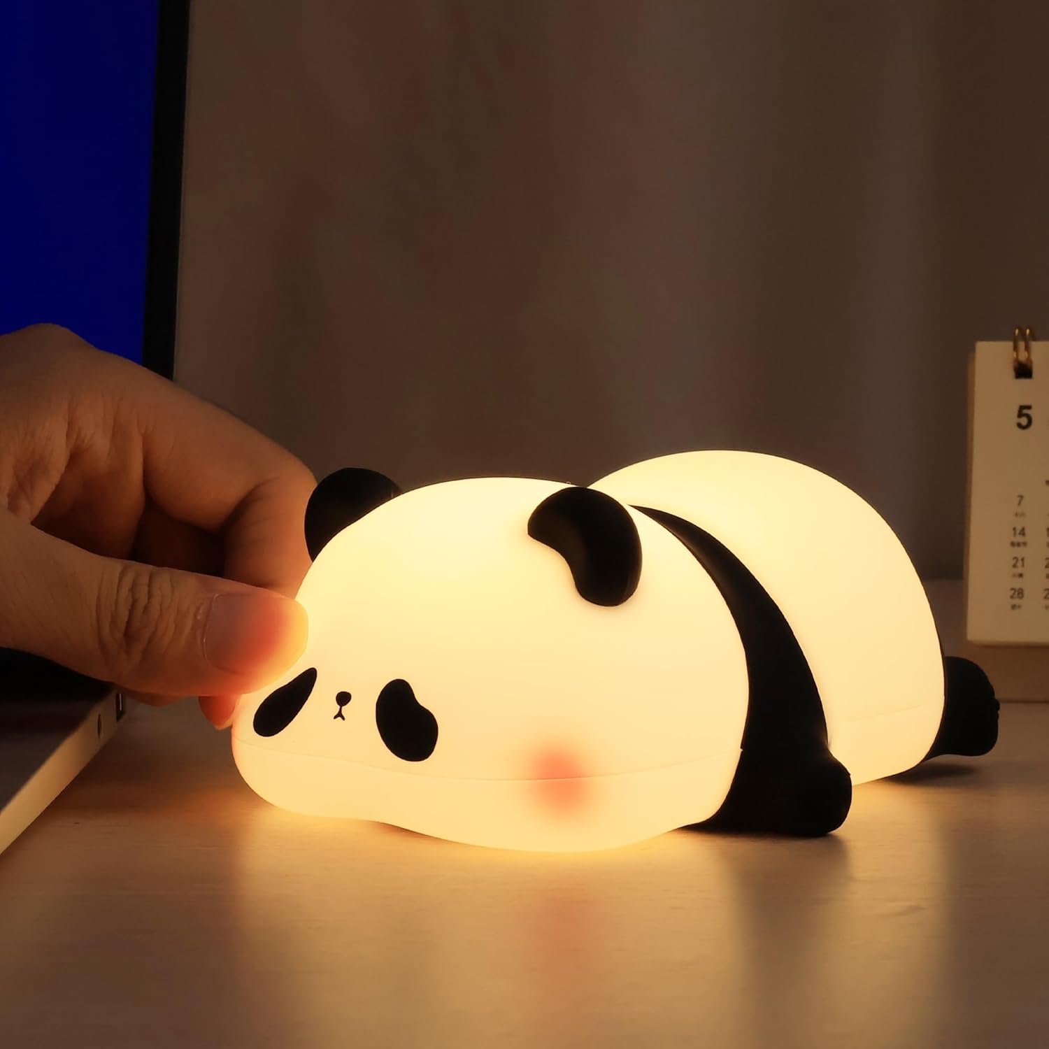 FULLOSUN Capybara Night Light, Cute Animal Soft Silicone LED Touch Lamp with Dimmable and Timer, Portable Rechargeable Toddler Bedroom Bedside Table Decor, Birthday Xmas Gifts for Kid Baby Boy Girl