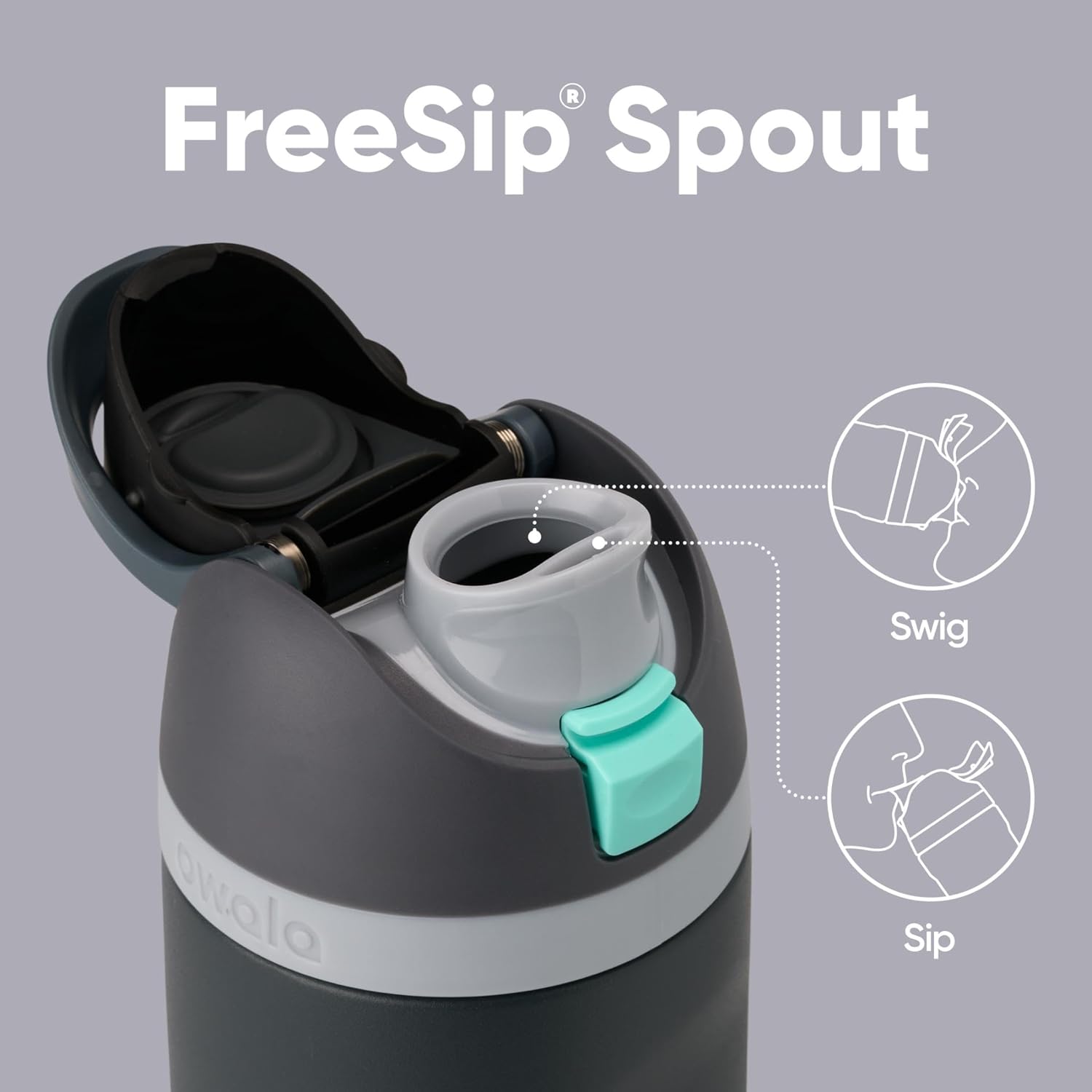 Owala FreeSip Insulated Stainless Steel Water Bottle with Straw, BPA-Free Sports Water Bottle, Great for Travel, 32 Oz, Shy Marshmallow