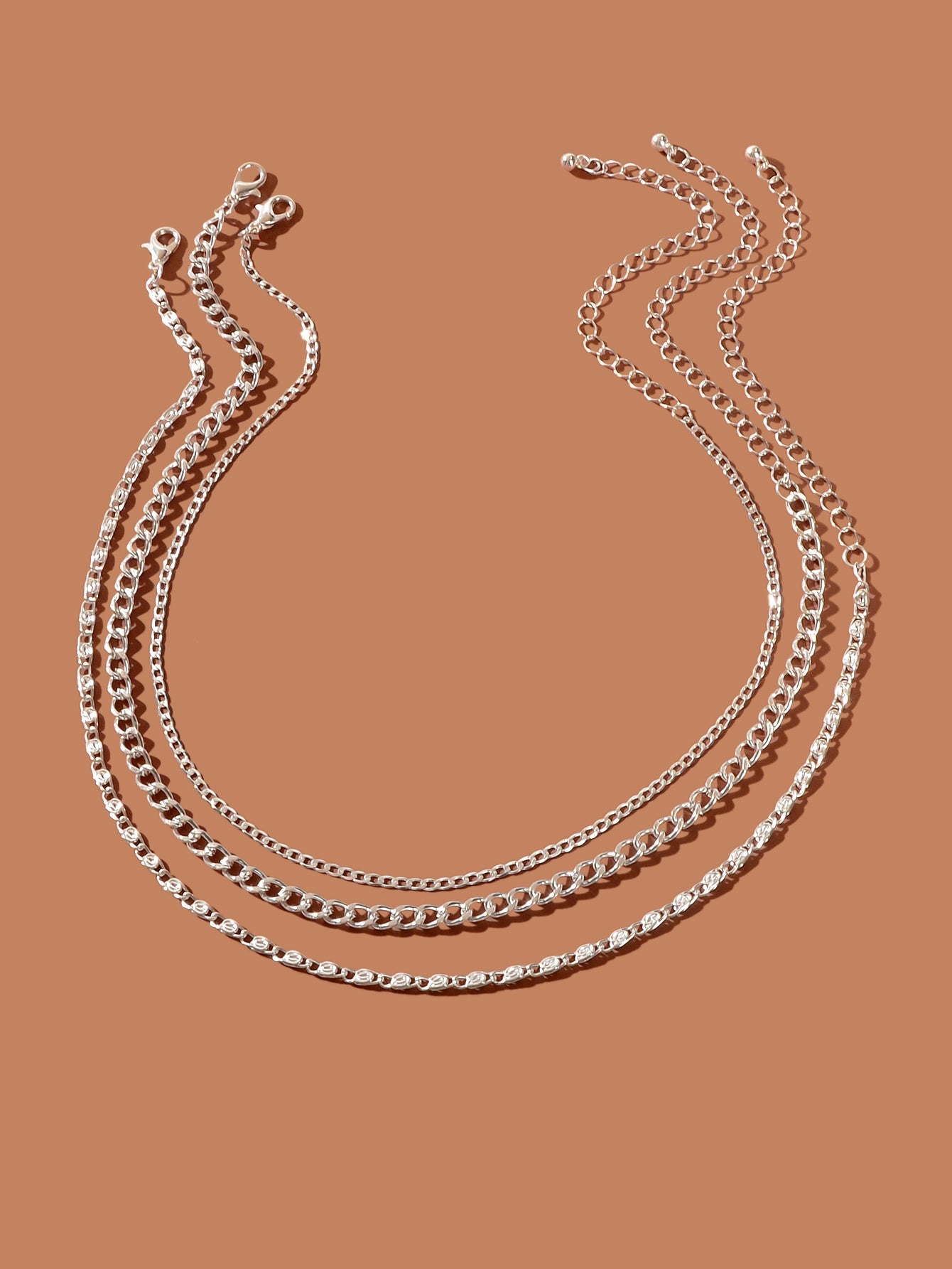 Stunning Multi-Layered Chain Link Necklace Trendy Statement Jewellery for Women-5