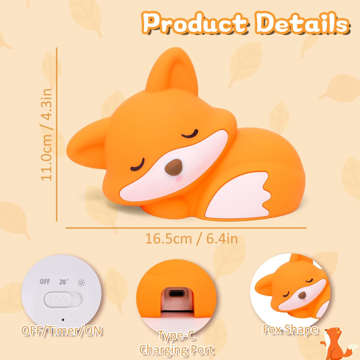 FULLOSUN Capybara Night Light, Cute Animal Soft Silicone LED Touch Lamp with Dimmable and Timer, Portable Rechargeable Toddler Bedroom Bedside Table Decor, Birthday Xmas Gifts for Kid Baby Boy Girl