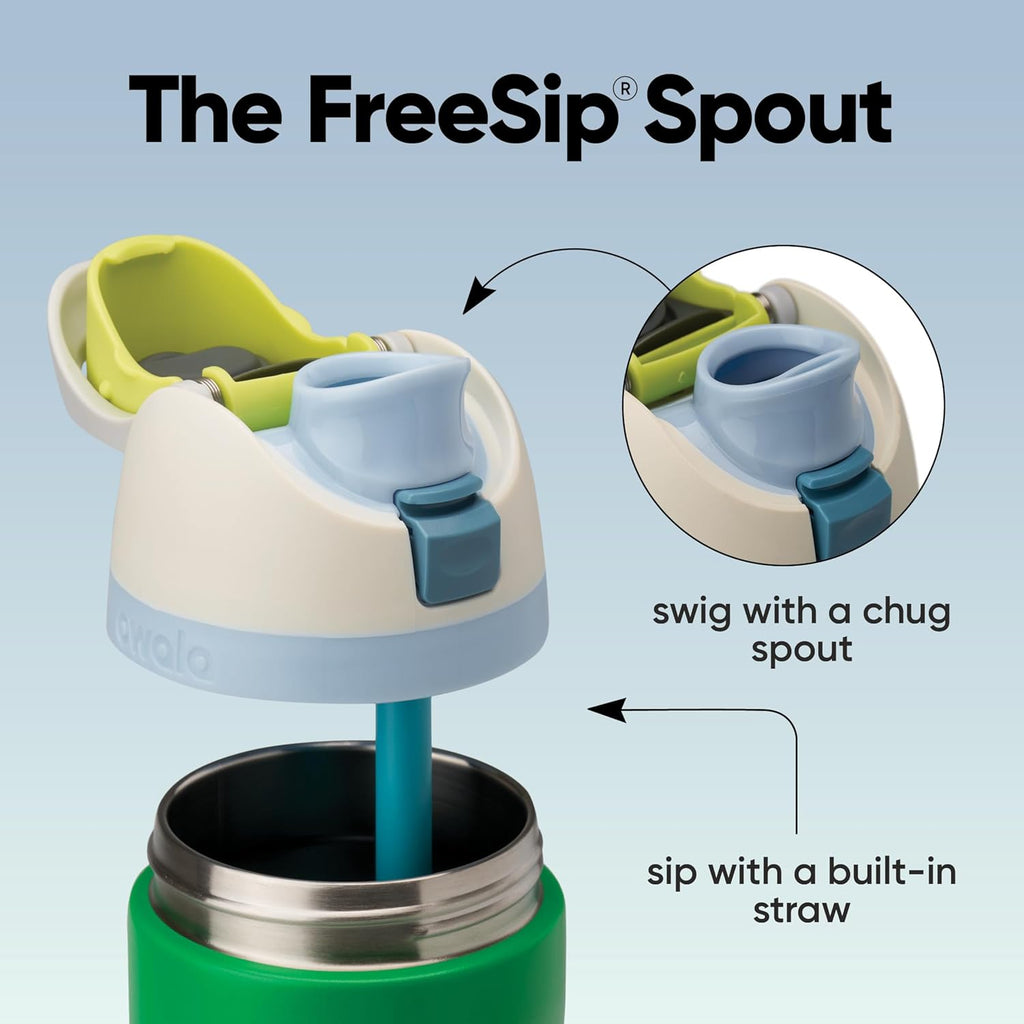 Owala FreeSip Insulated Stainless Steel Water Bottle with Straw, BPA-Free Sports Water Bottle, Great for Travel, 32 Oz, Shy Marshmallow