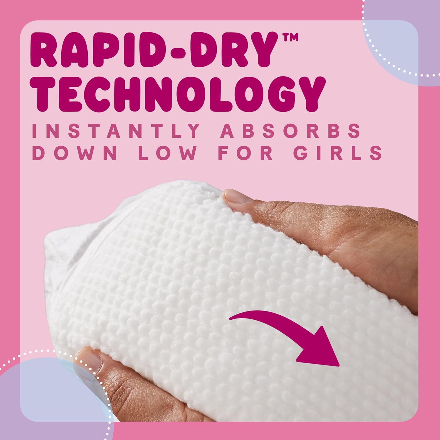 Huggies Ultra Dry Nappies Girls Size 4 (10-15kg) 144 Count - One Month Supply (Packaging May Vary)