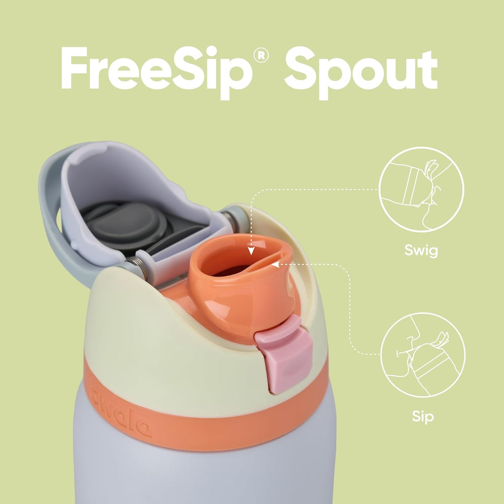 Owala FreeSip Insulated Stainless Steel Water Bottle with Straw, BPA-Free Sports Water Bottle, Great for Travel, 32 Oz, Shy Marshmallow